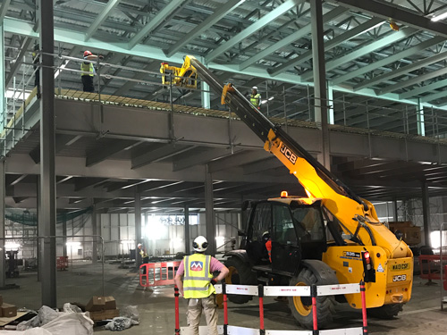 construction company Northampton mezzanine floor installation in the warehouse